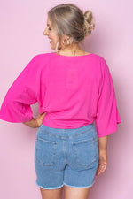 Lilith Top in Hot Pink