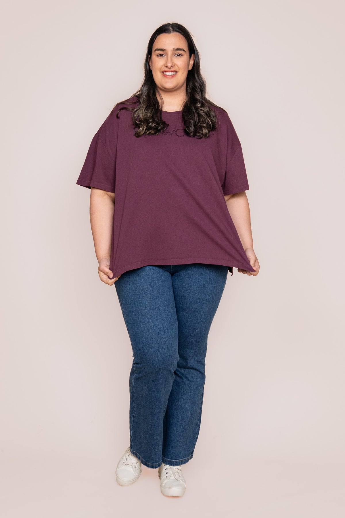 Simplified Tee in Plum - Foxwood