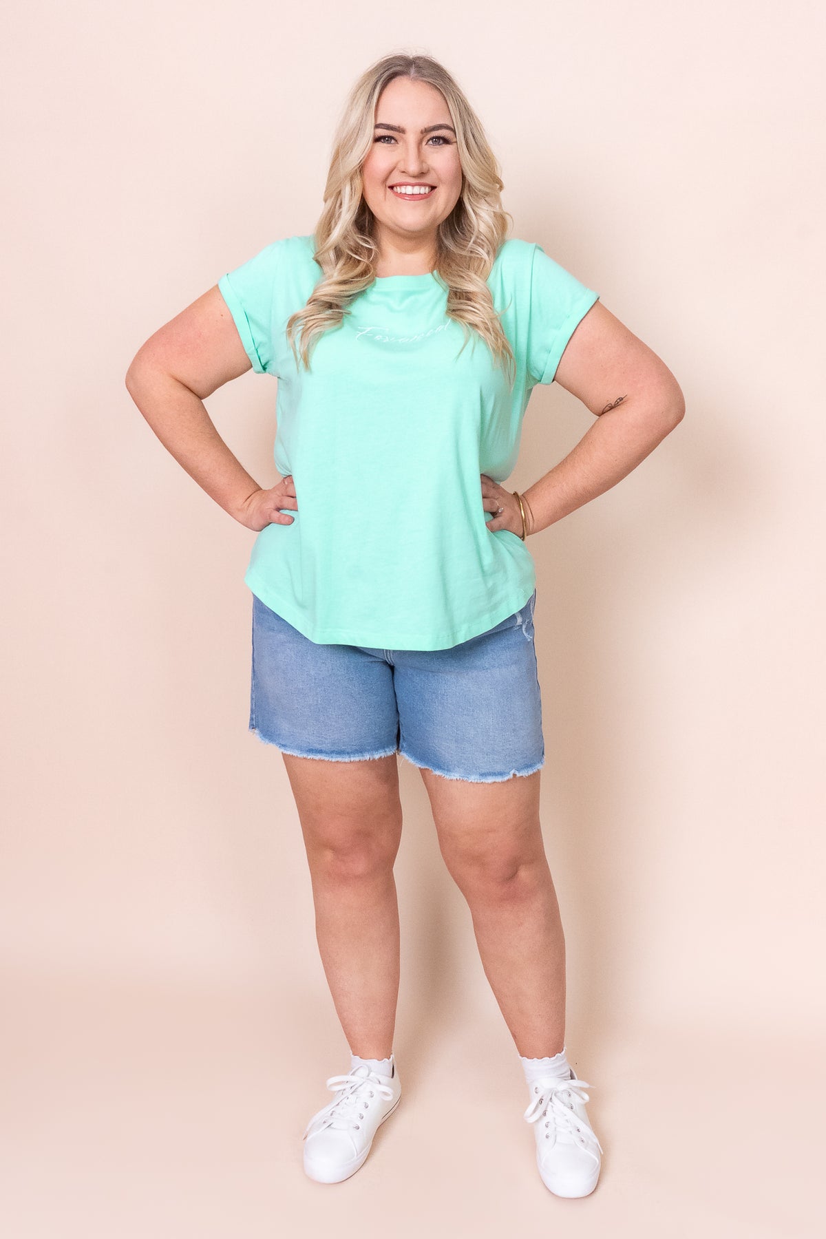 Signature Tee in Neon Mint - Foxwood