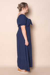 Kylie Midi Dress in Navy