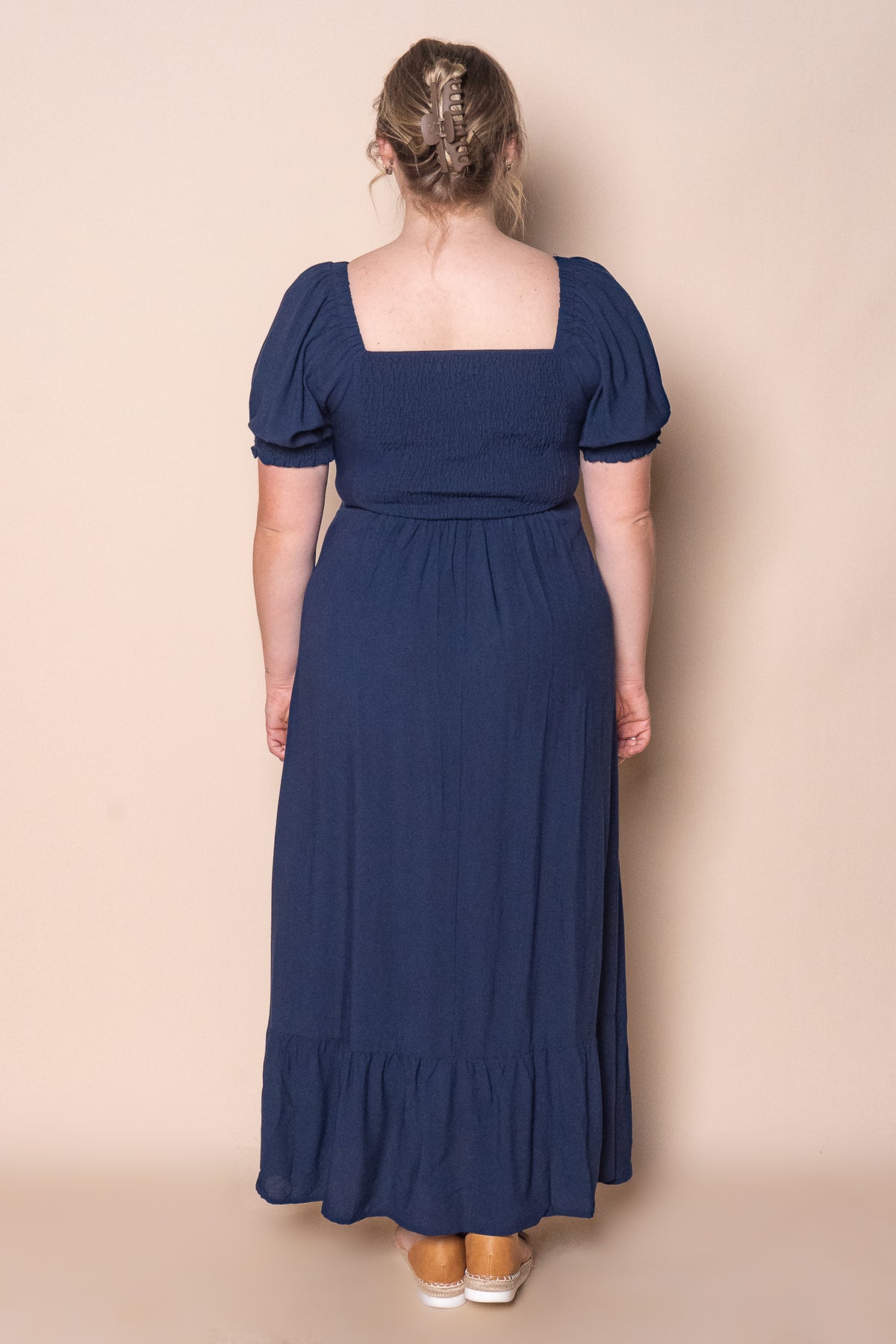 Kylie Midi Dress in Navy