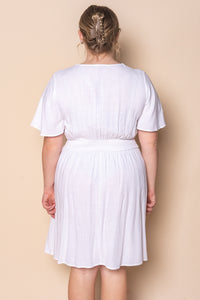 Kella Short Sleeve Dress in White