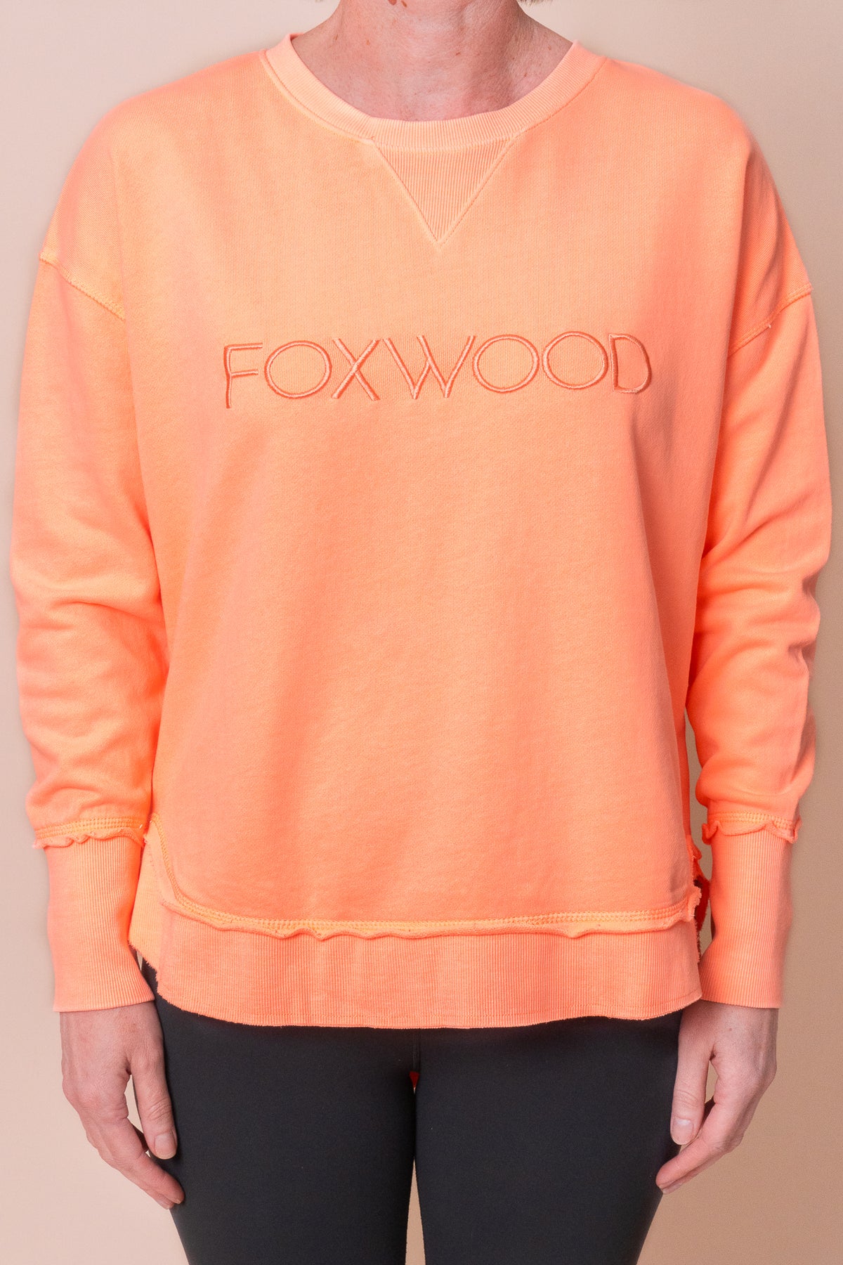 Simplified Crew in Neon Peach - Foxwood