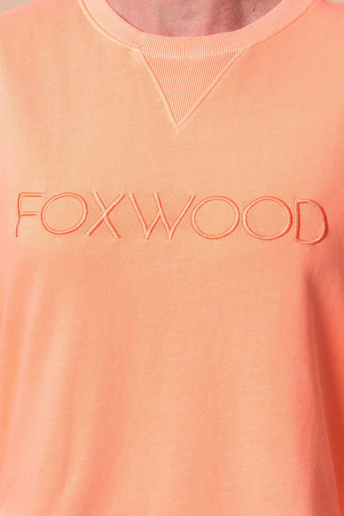 Simplified Crew in Neon Peach - Foxwood