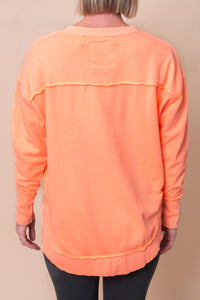 Simplified Crew in Neon Peach - Foxwood