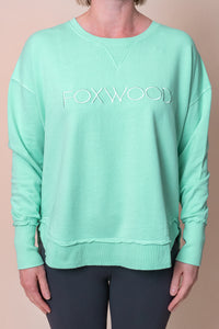 Simplified Crew in Neon Mint - Foxwood