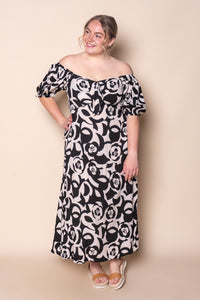 Orlena Midi Dress in Black