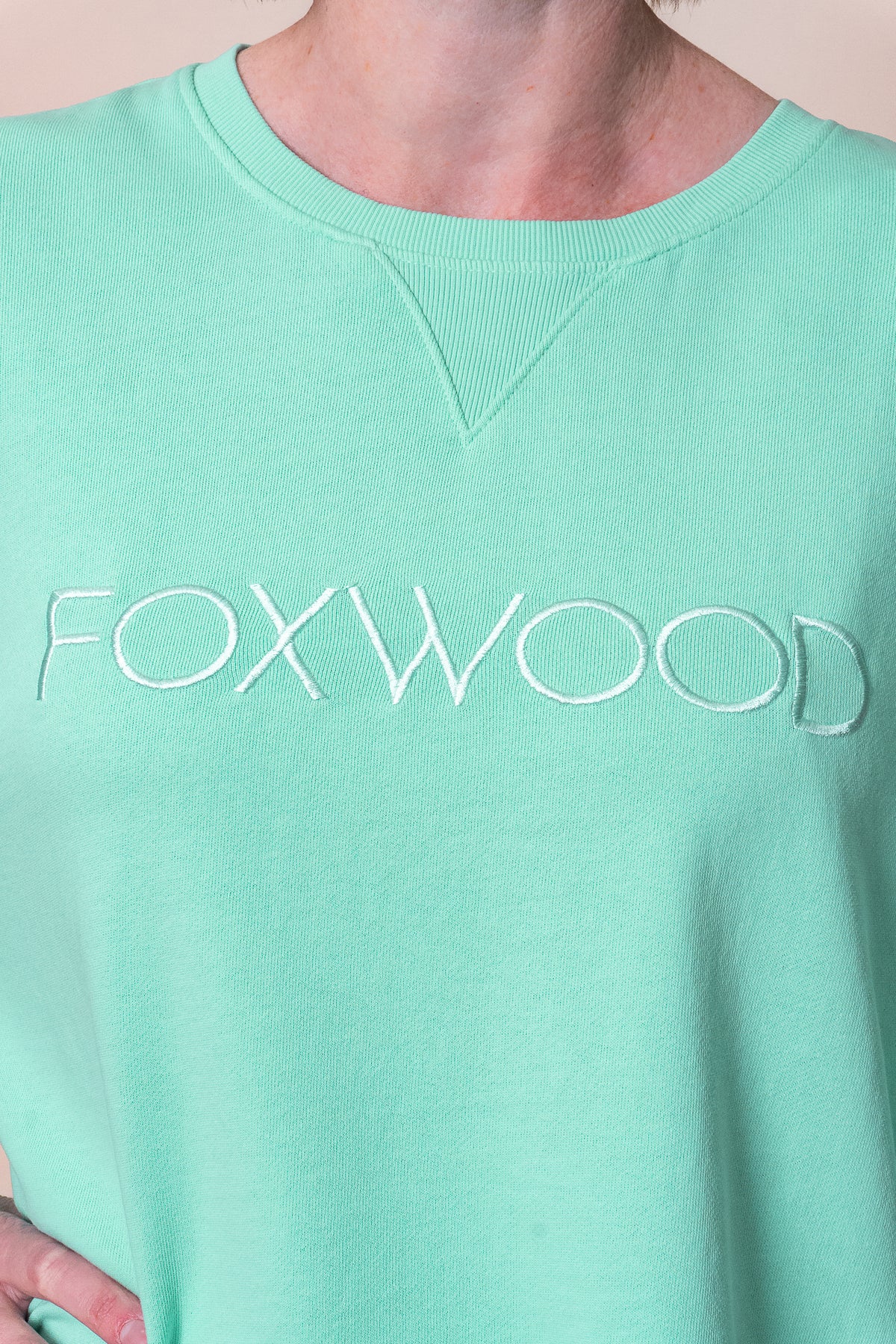 Simplified Crew in Neon Mint - Foxwood