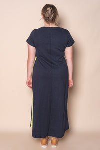 Recovery Dress in Navy and Neon Lemon - Foxwood