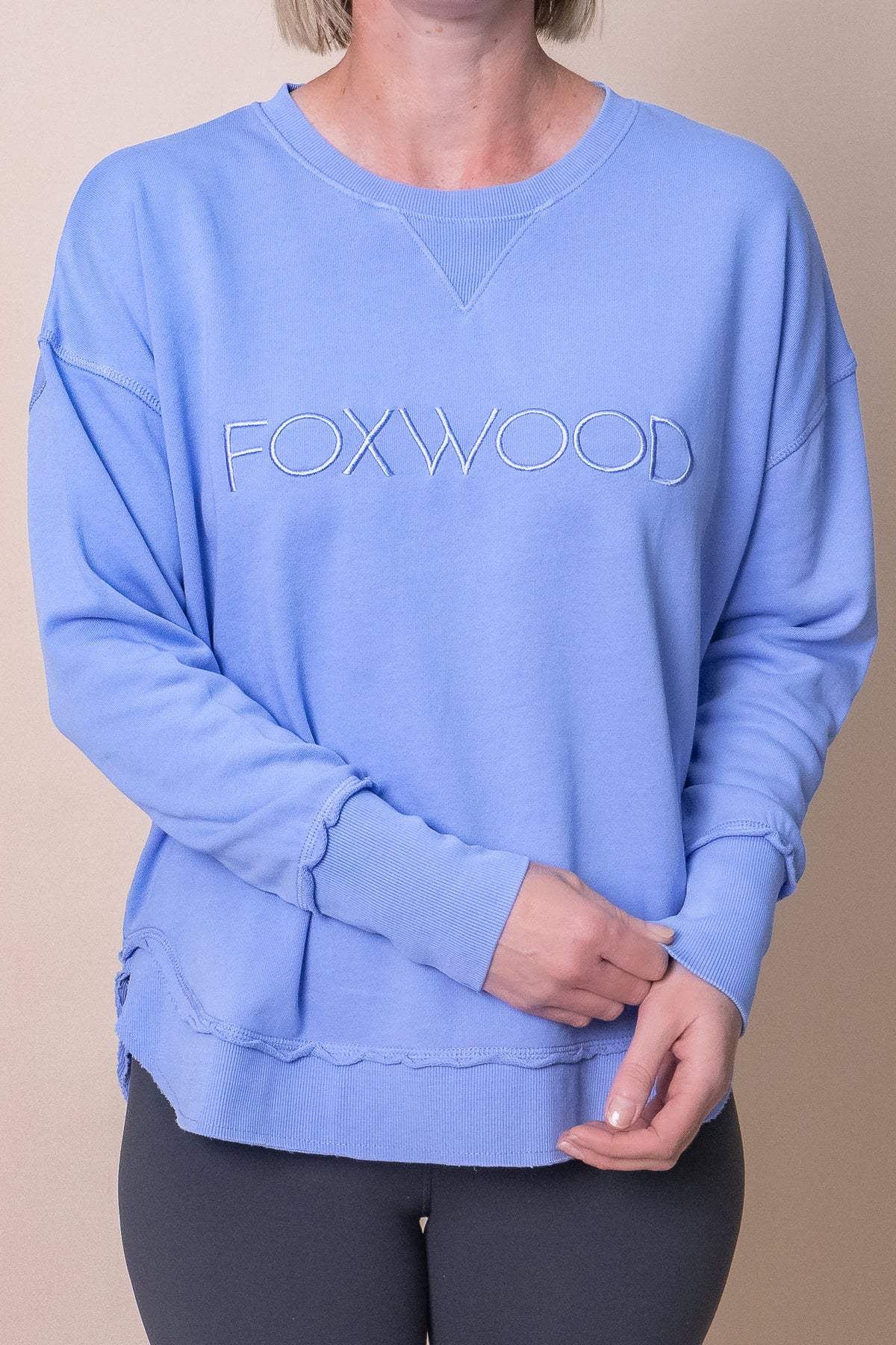 Simplified Crew in Neon Blue - Foxwood