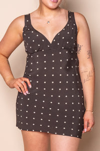 Emelia Mini Dress in Brown - All About Eve