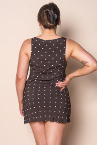 Emelia Mini Dress in Brown - All About Eve