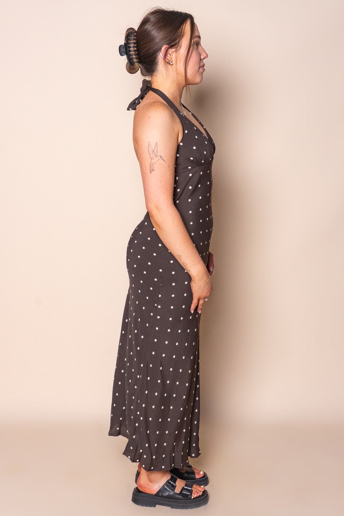 Emelia Maxi Dress in Brown - All About Eve