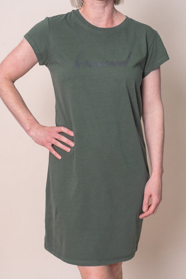 Signature Tee Dress in Khaki - Foxwood