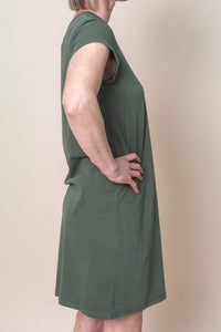 Signature Tee Dress in Khaki - Foxwood