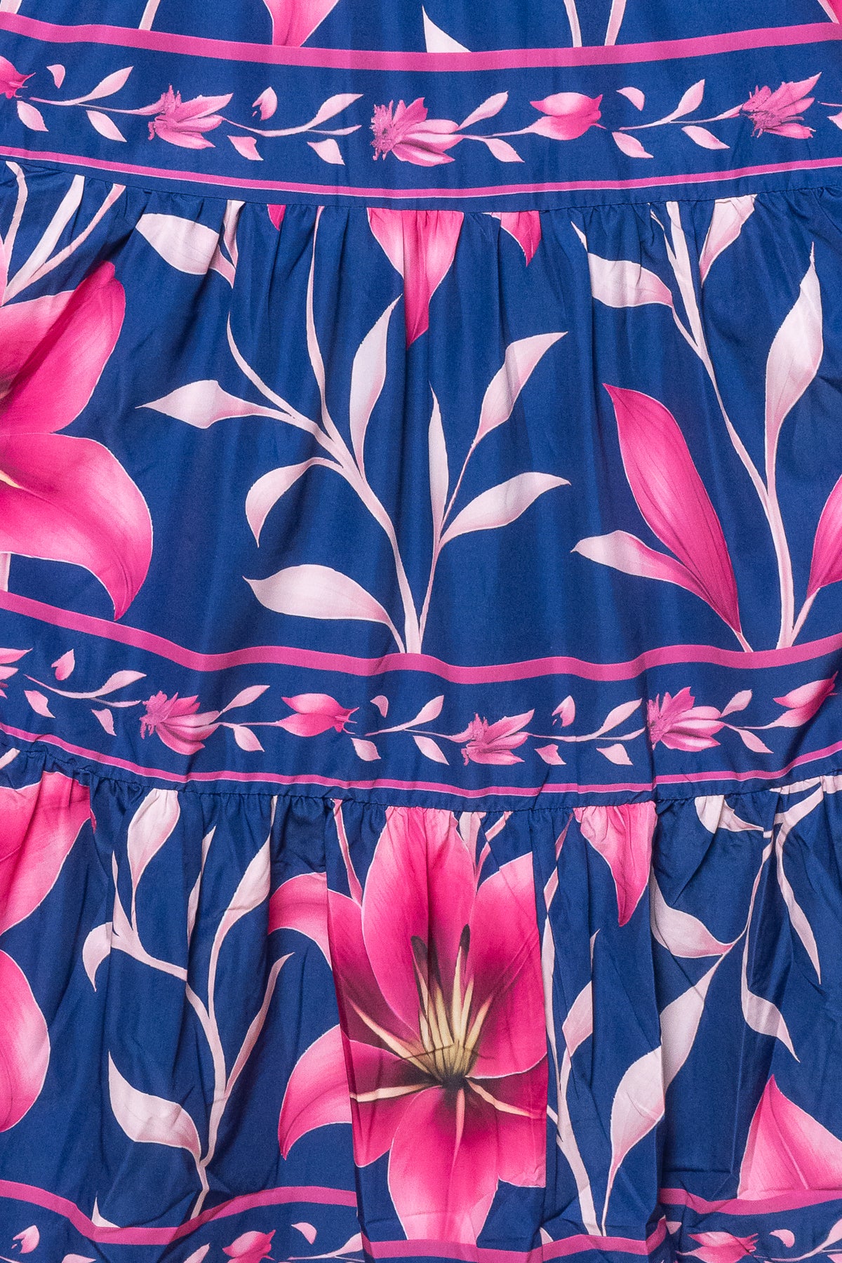 Quilty Floral Maxi Dress in Royal Blue