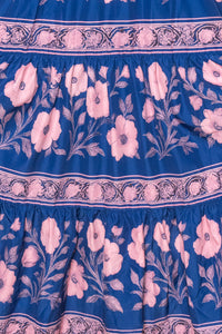 Nyssa Floral Maxi Dress in Royal Blue