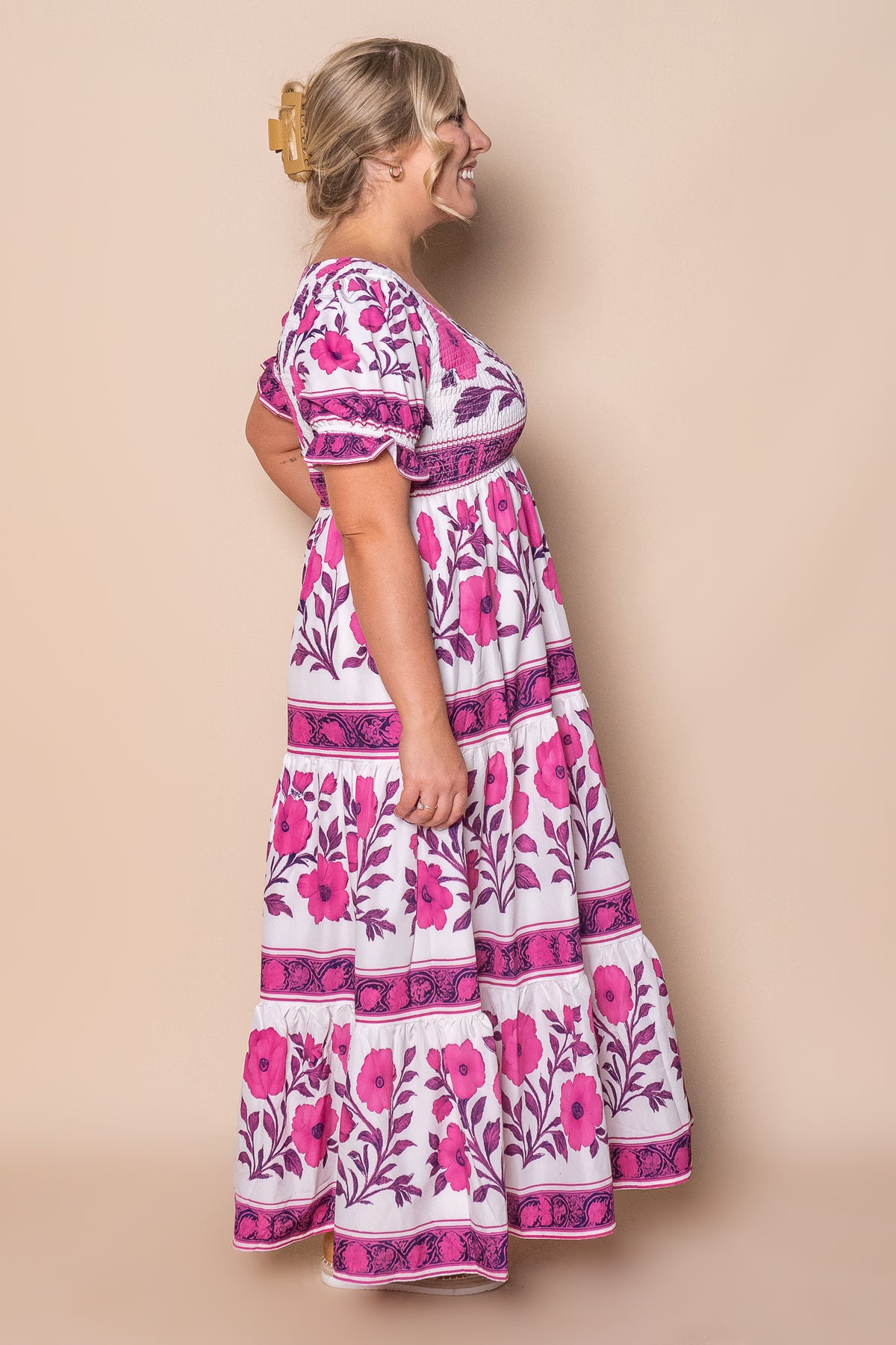 Nyssa Floral Maxi Dress in White