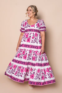 Nyssa Floral Maxi Dress in White