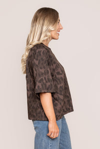 Goldie Oversized Tee in Chocolate