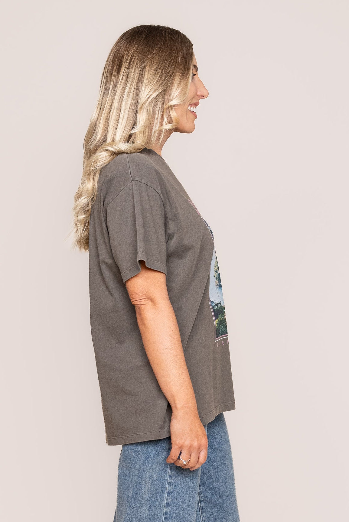 Provence Relaxed Tee in Charcoal - All About Eve