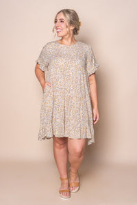 Indira Tiered Dress in White Multi