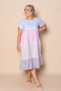 Molly Midi Dress in Blue Multi