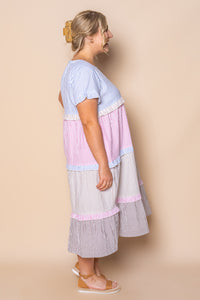 Molly Midi Dress in Blue Multi