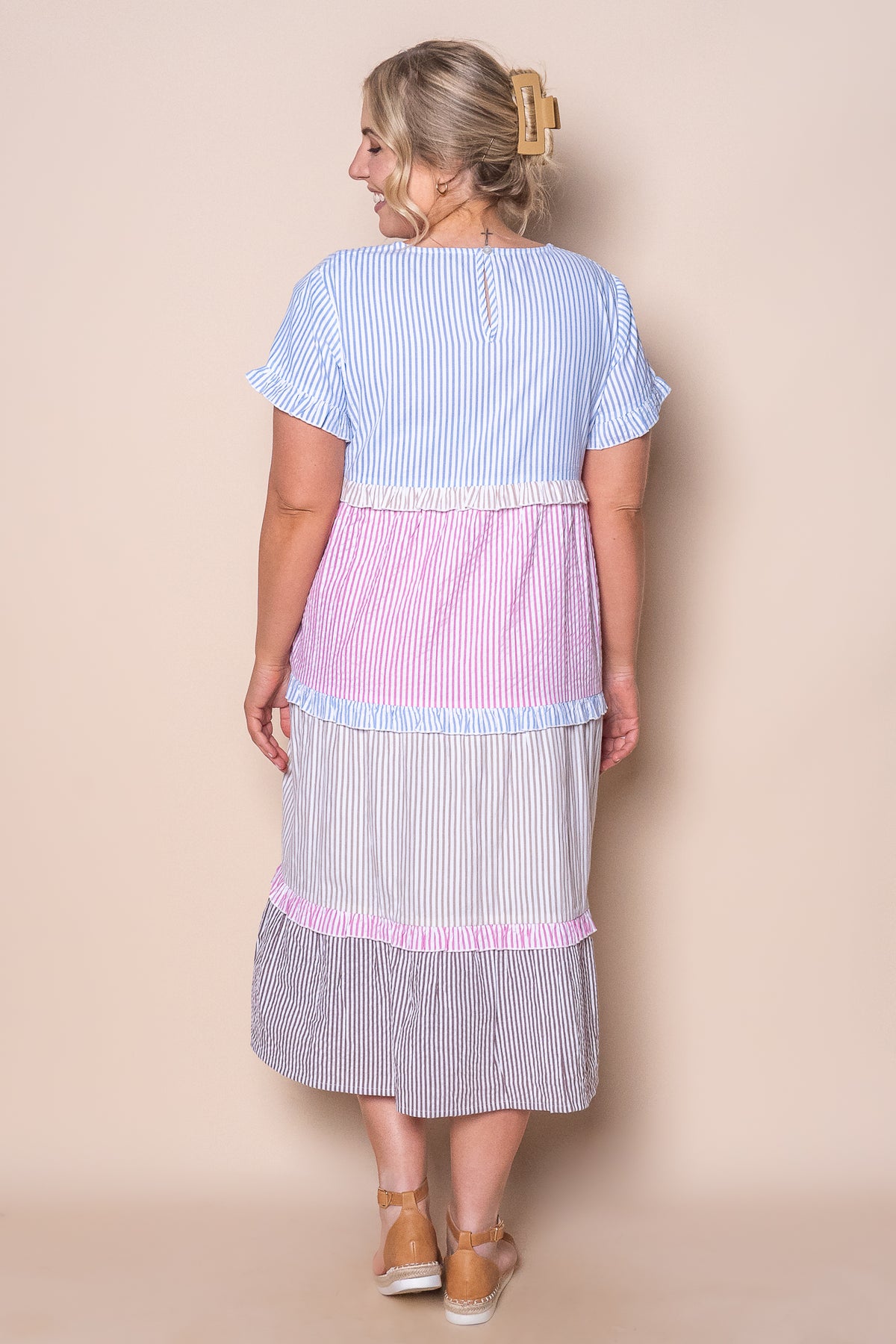 Molly Midi Dress in Blue Multi