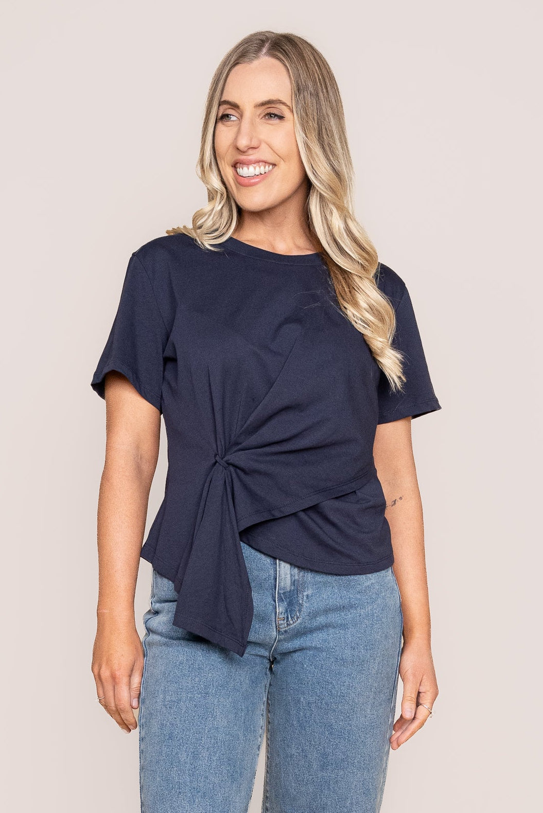 Greta Top in Navy