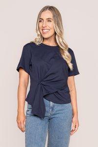 Greta Top in Navy