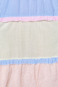 Lindsay Midi Dress in Pink Multi