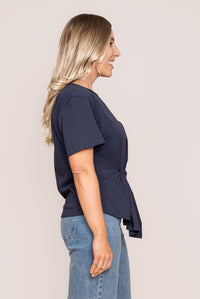 Greta Top in Navy