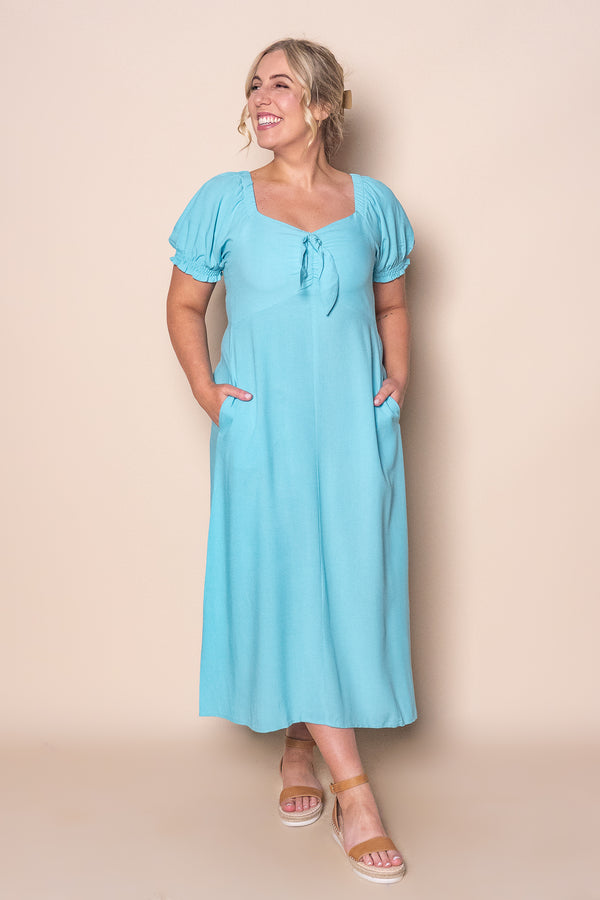 Sienna Midi Dress in Arctic Blue