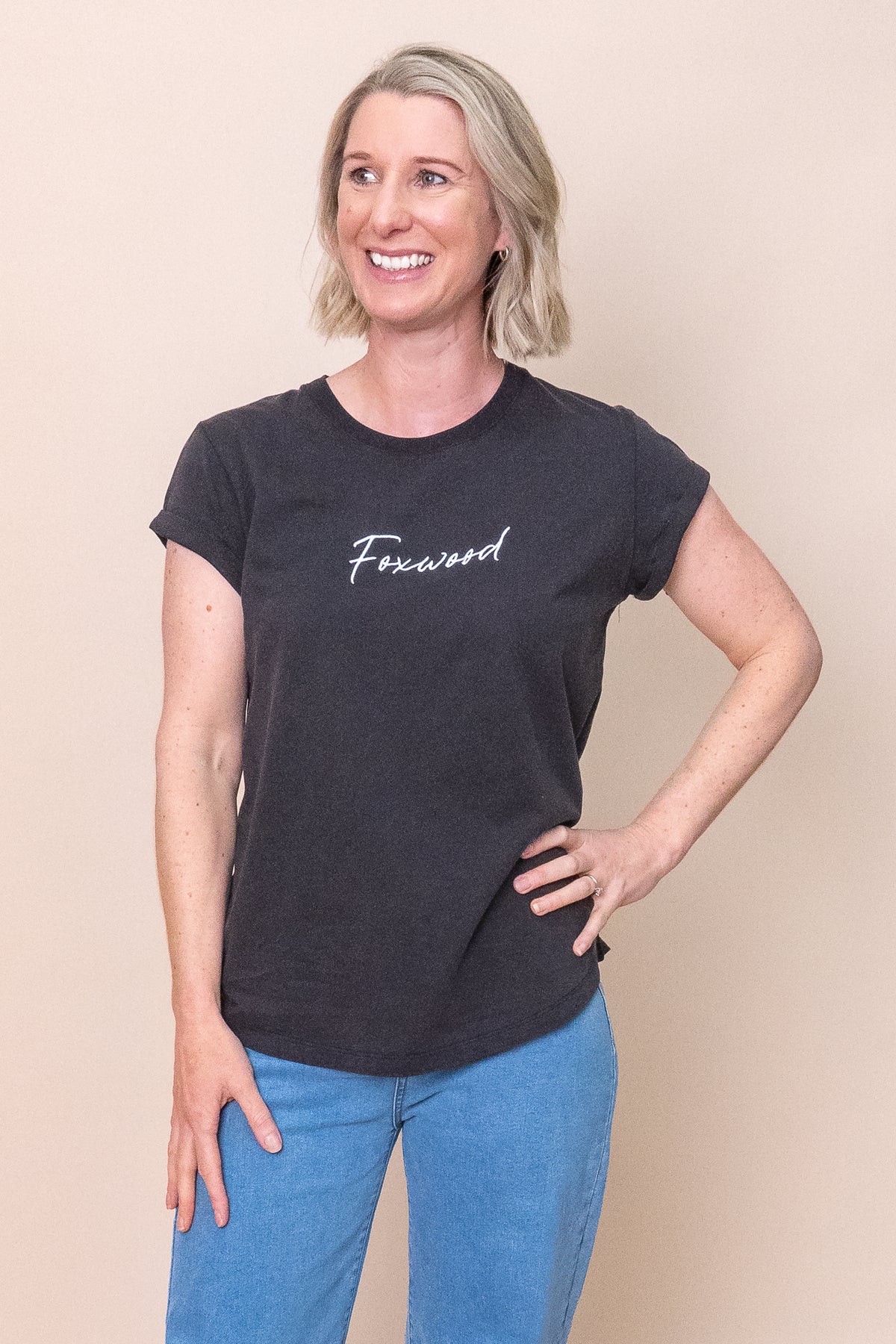 Signature Tee in Black - Foxwood