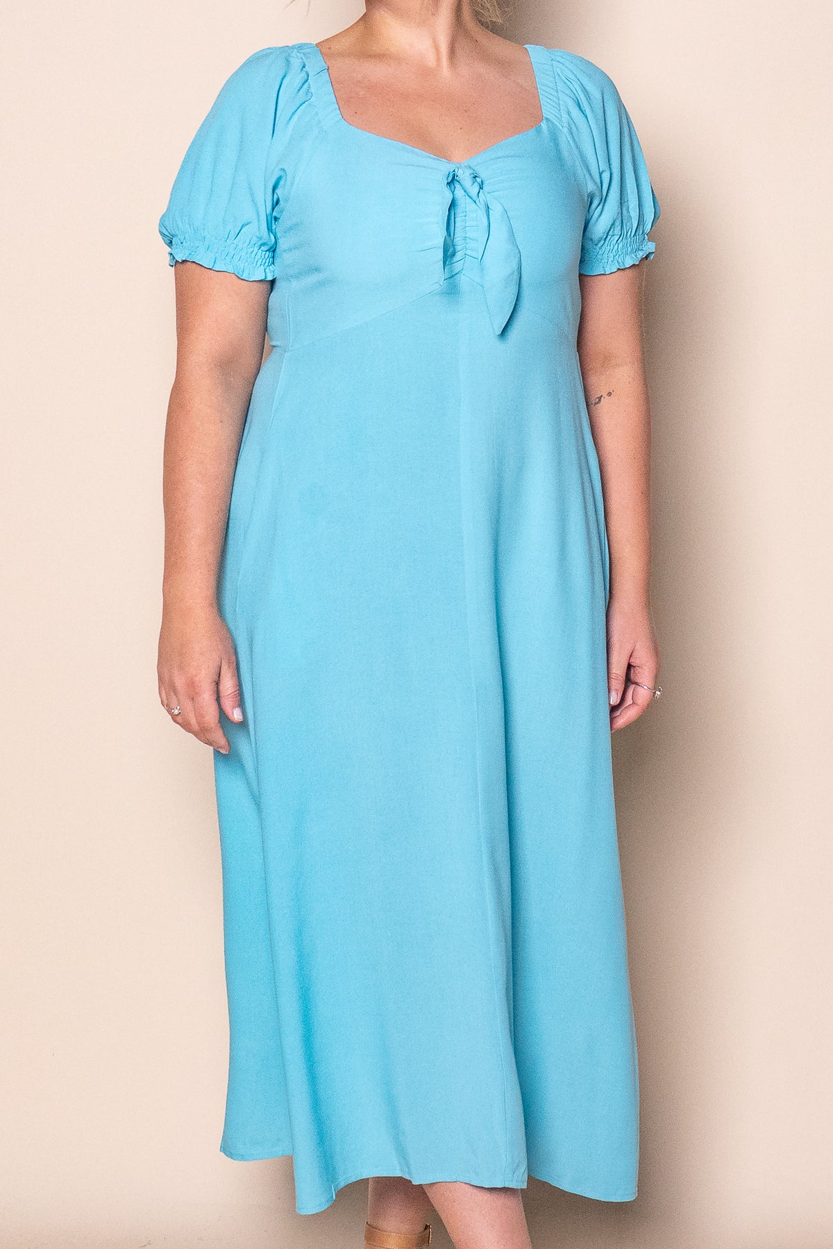 Sienna Midi Dress in Arctic Blue