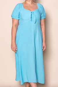 Sienna Midi Dress in Arctic Blue