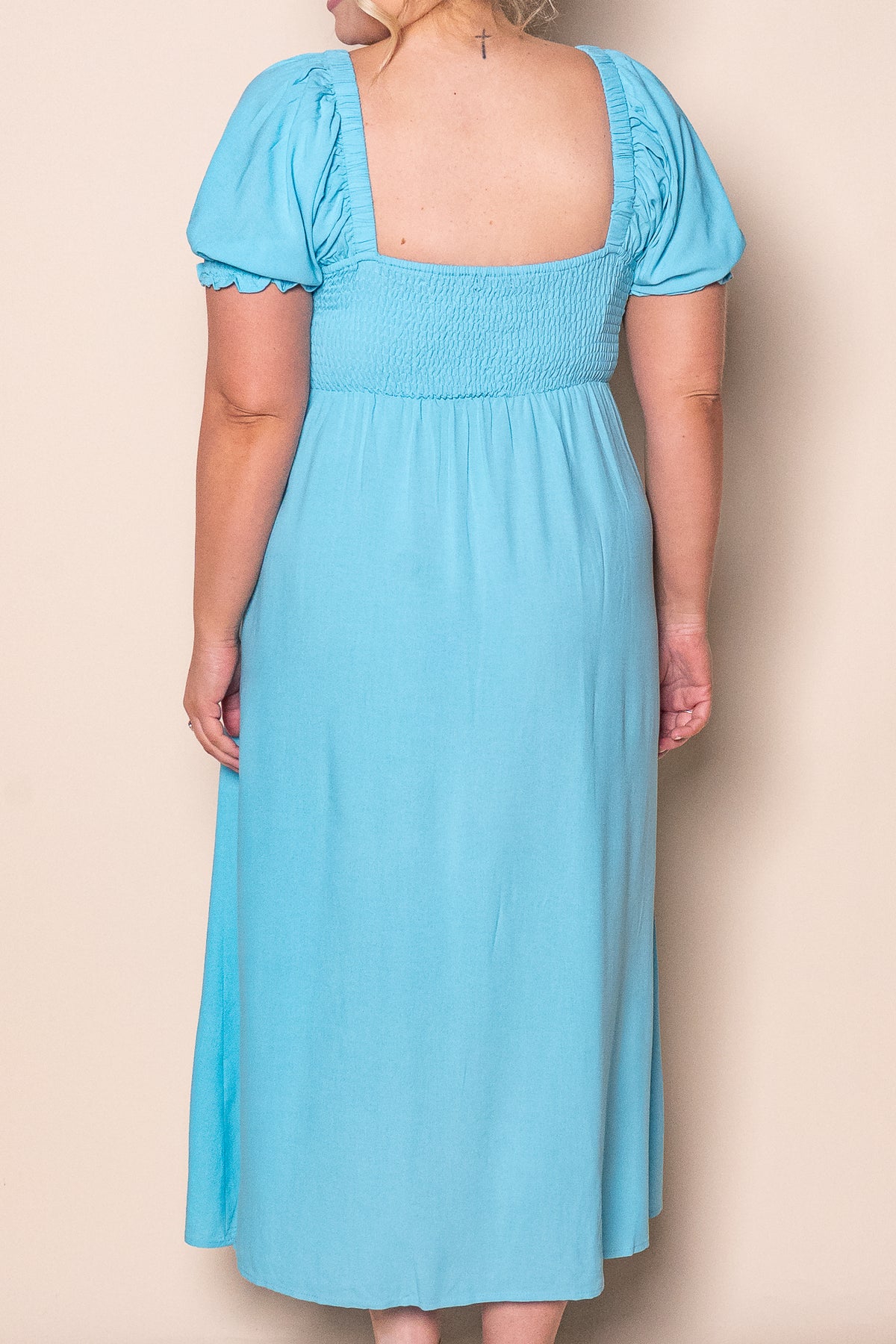 Sienna Midi Dress in Arctic Blue