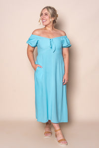 Sienna Midi Dress in Arctic Blue