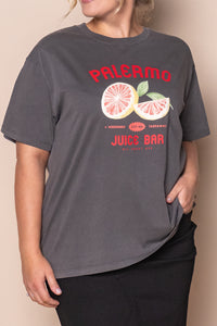 Palermo Relaxed Tee in Charcoal - All About Eve