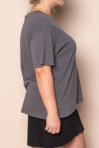 Palermo Relaxed Tee in Charcoal - All About Eve