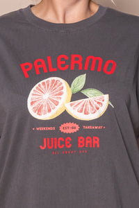 Palermo Relaxed Tee in Charcoal - All About Eve