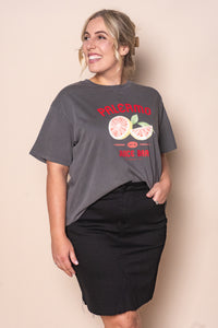 Palermo Relaxed Tee in Charcoal - All About Eve