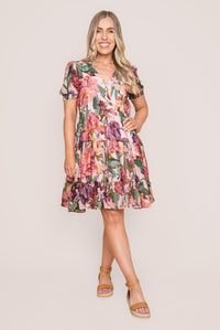 Tullie Floral Dress in Pink
