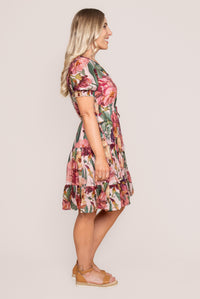 Tullie Floral Dress in Pink