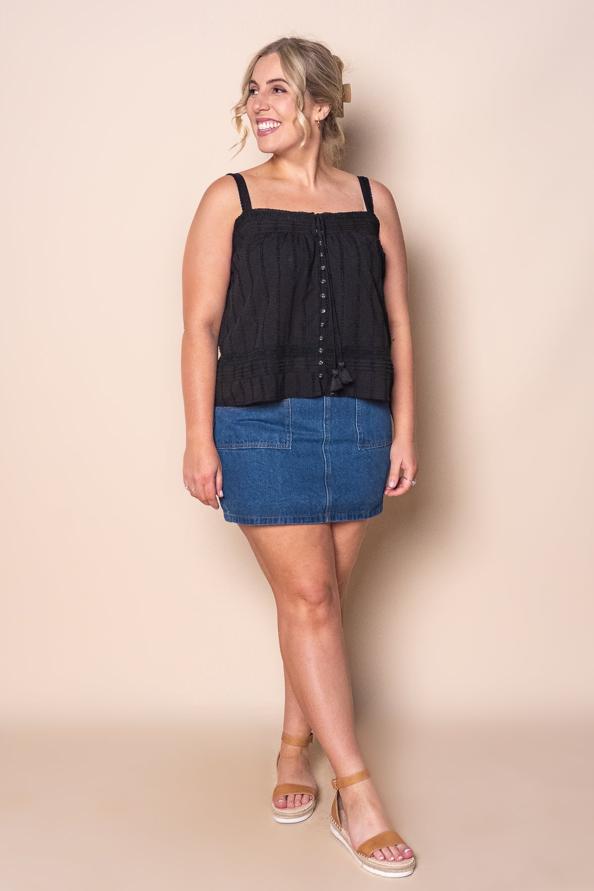 Irina Lace Top in Black