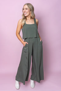 Asher Jumpsuit in Forest Green