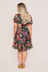 Tullie Floral Dress in Emerald
