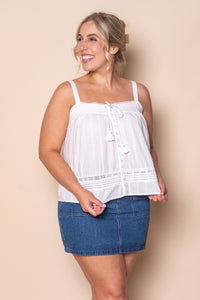 Irina Lace Top in Vintage White