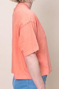 Riviera Oversized Crop Tee in Rose - All About Eve